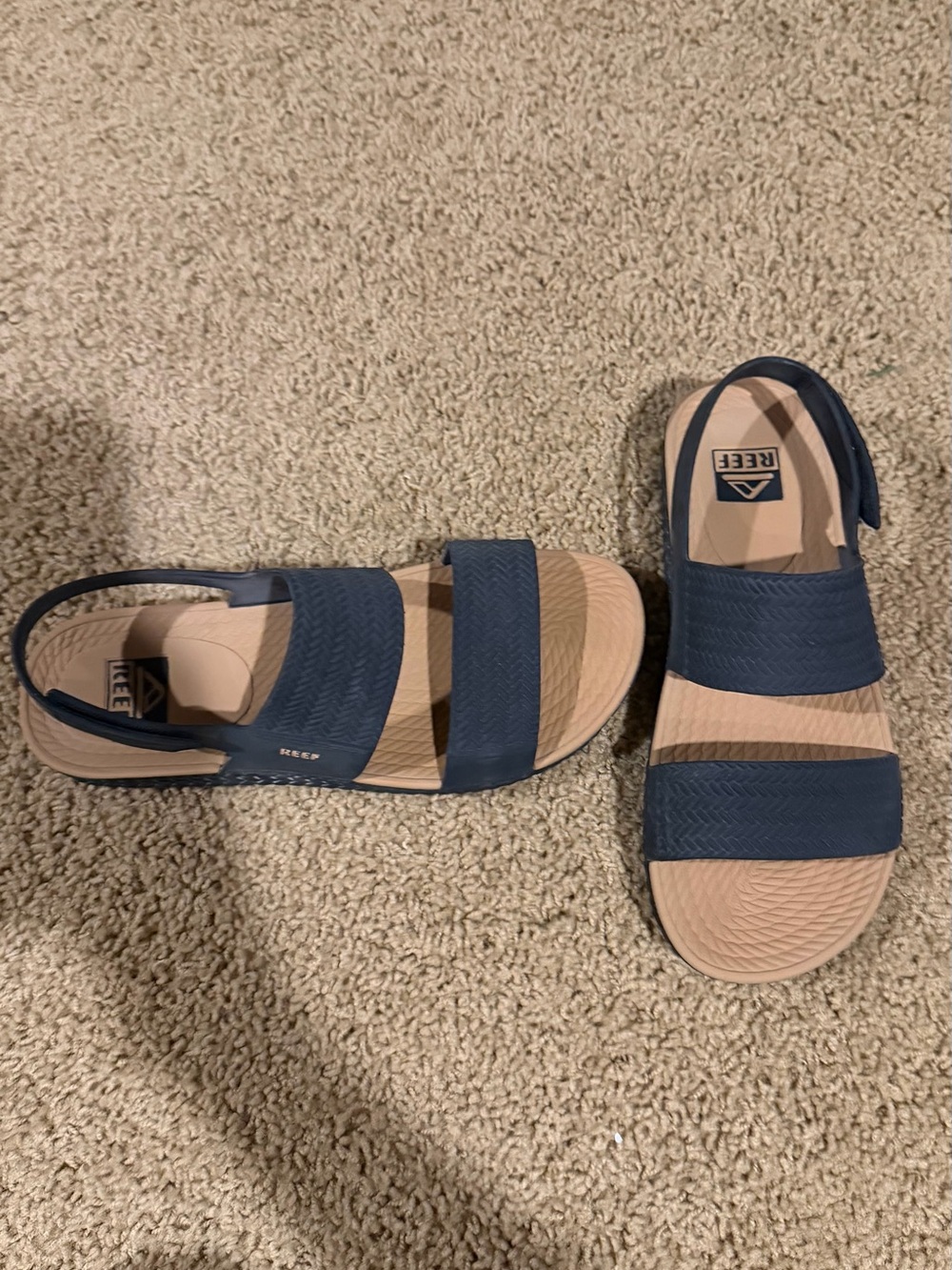 Reef black Double-Strap Sandals with Tan Footbed - Picture 2 of 3